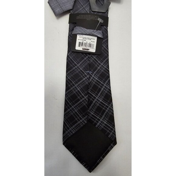 Marc Anthony Necktie Black Holiday Plaid Black Necktie Tie Silk Style NEW NWT - Picture 7 of 7